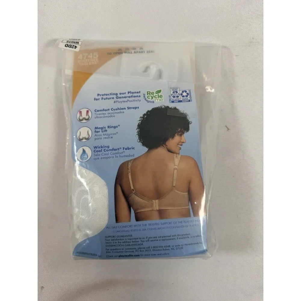 Playtex Wirefree Bra 18Hour 42DD Stretch Ultimate Lift Support Adjustable - Picture 2 of 2